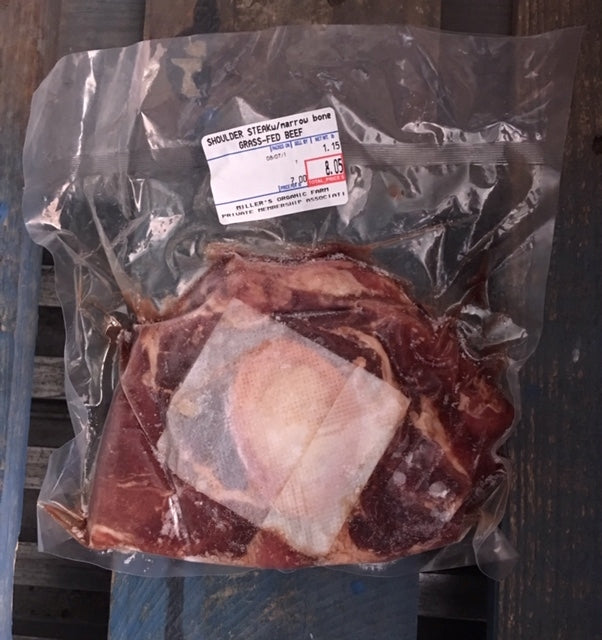 Buffalo Shoulder Steak with Small Marrow Bone