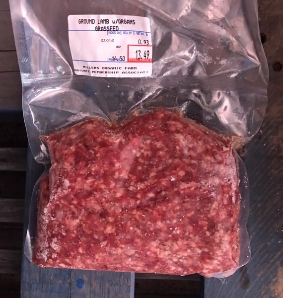 Ground Lamb with Organs — Per lb