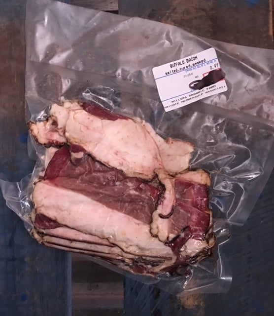 Buffalo Bacon — Cured/Salted & Smoked — Per lb