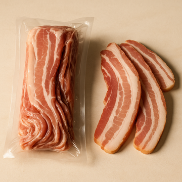 Raw Unsalted Pork Bacon — Heritage Quality