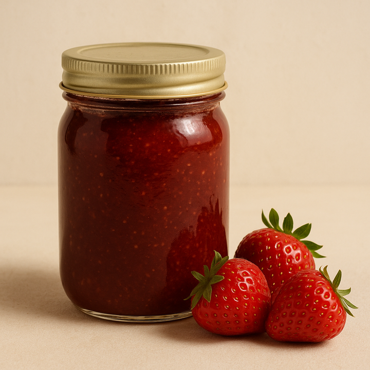 Organic Strawberry Jam — Handmade (8 oz)