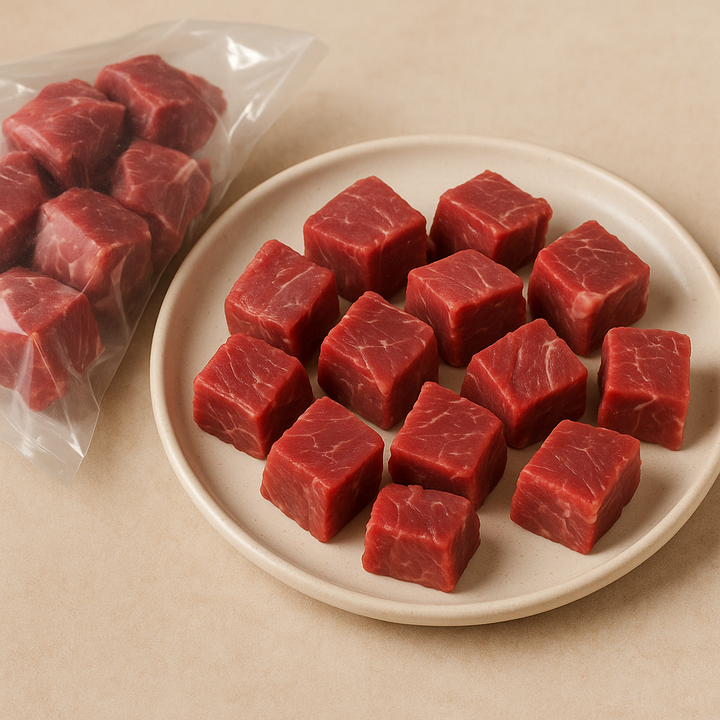 Raw Water Buffalo Cubes — Meat (per lb)