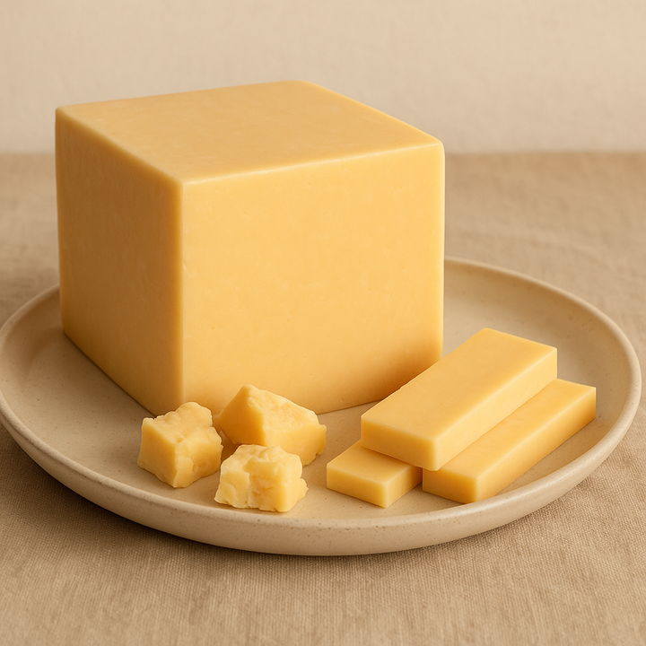 Sharp Cheddar Cheese (5–6 lb) — A2/A2, No Salt Added