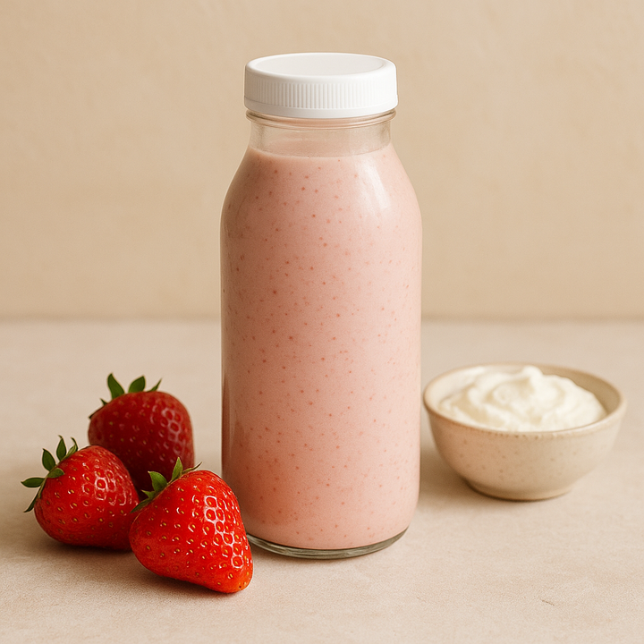 Strawberry Yogurt Smoothie — A2 Milk, Raw Greek, 1 Pint